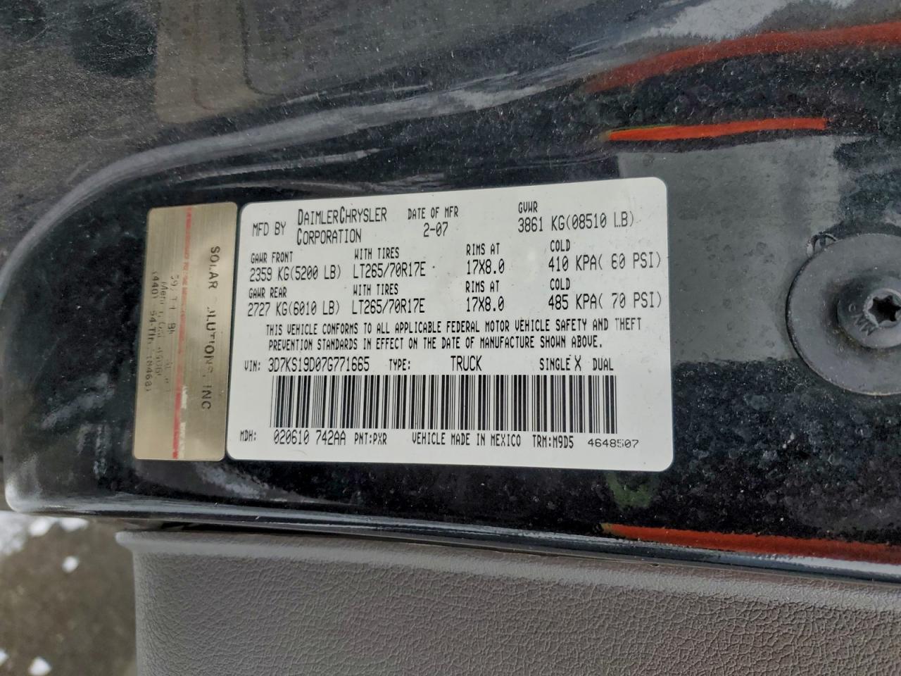 2007 DODGE RAM 1500 photo 25