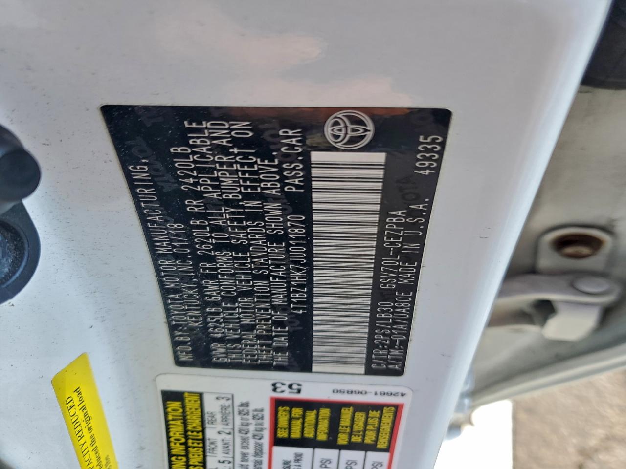 2018 TOYOTA CAMRY photo 25