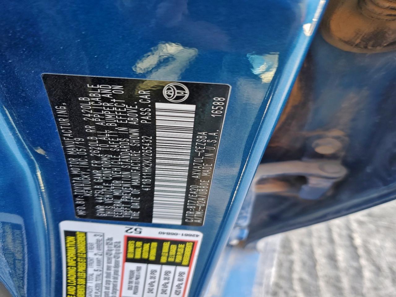 2019 TOYOTA CAMRY L photo 23