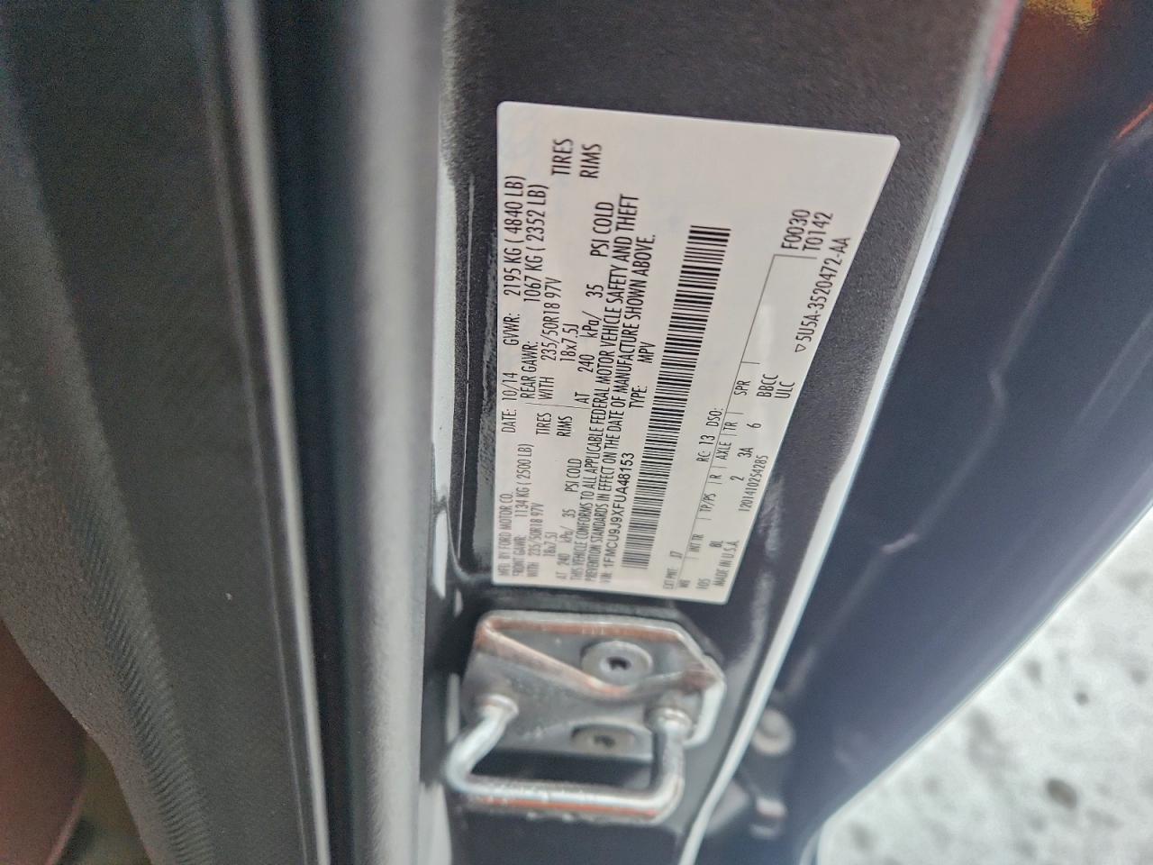 2015 FORD ESCAPE TITANIUM photo 13