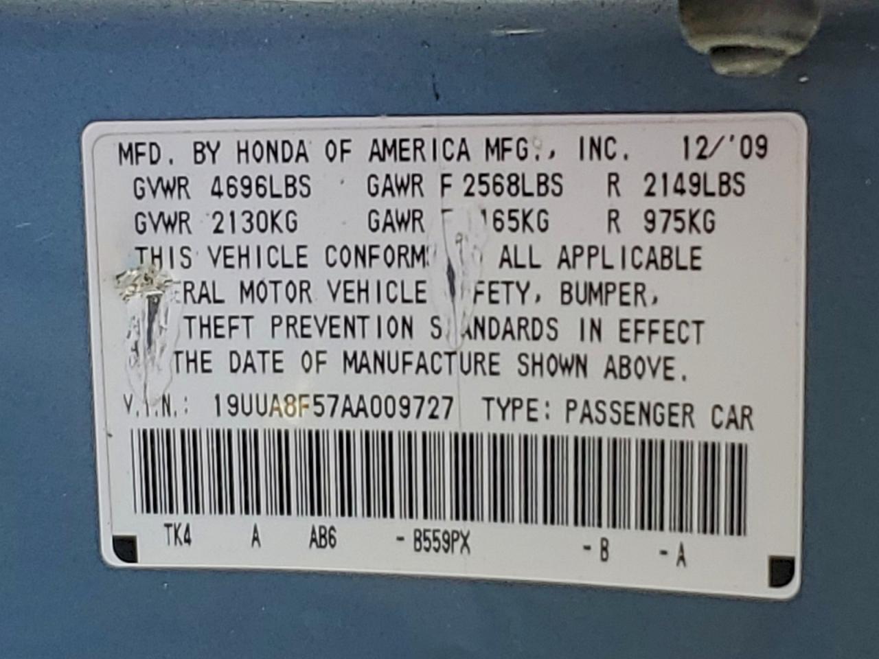 2010 ACURA TL photo 23