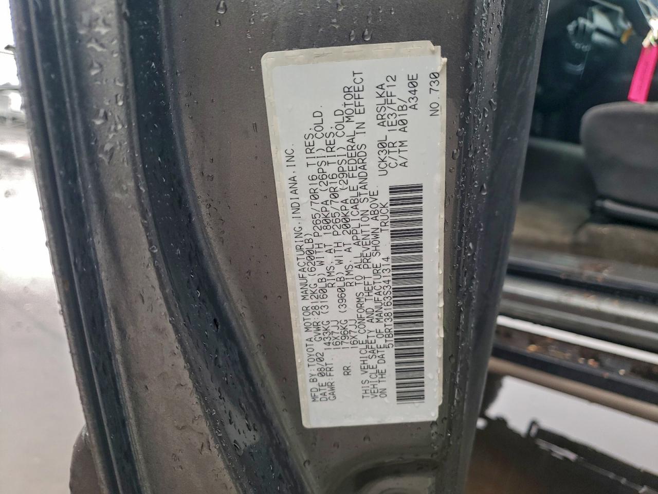 2003 TOYOTA TUNDRA ACCESS CAB LIMITED photo 12