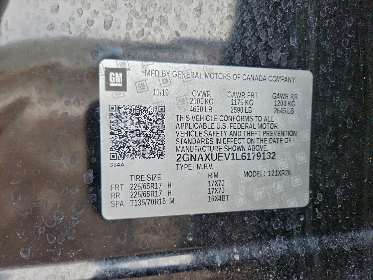 2020 CHEVROLET EQUINOX LT photo 13