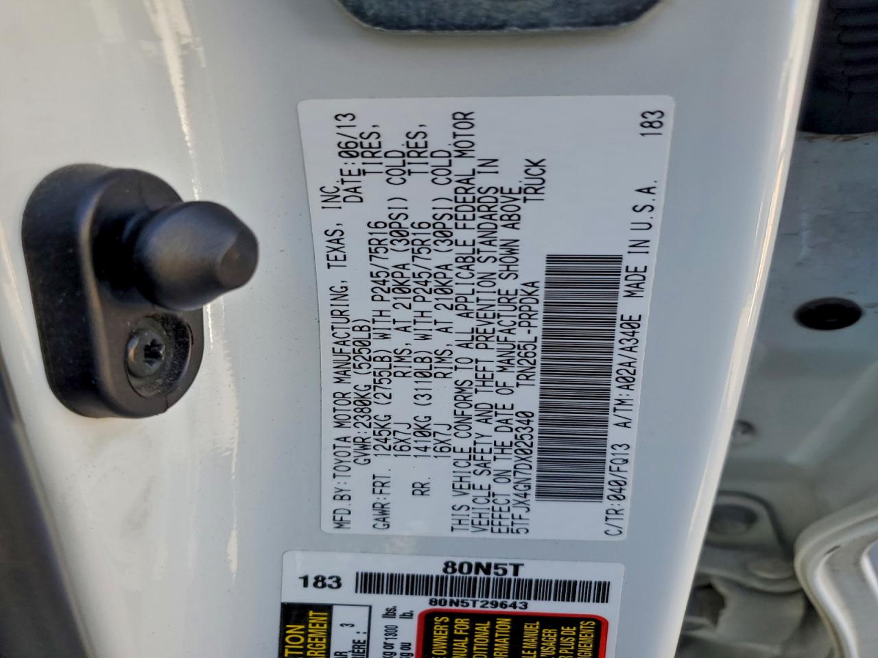 2013 TOYOTA TACOMA DOUBLE CAB photo 34