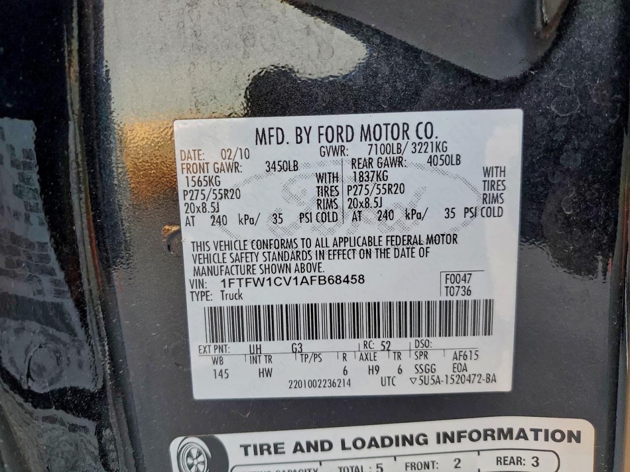 2010 FORD F150 SUPERCREW photo 34