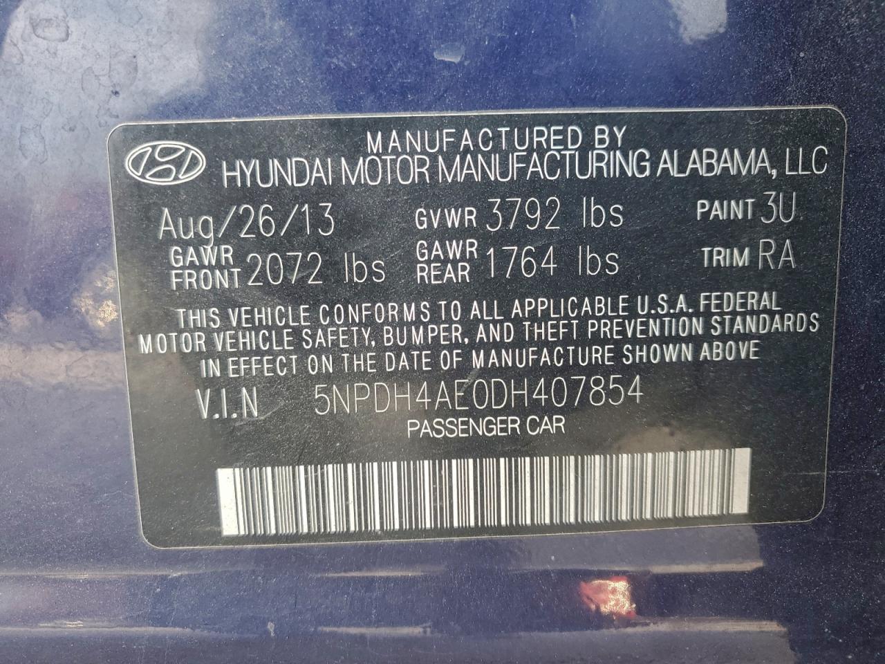2013 HYUNDAI ELANTRA GLS photo 34