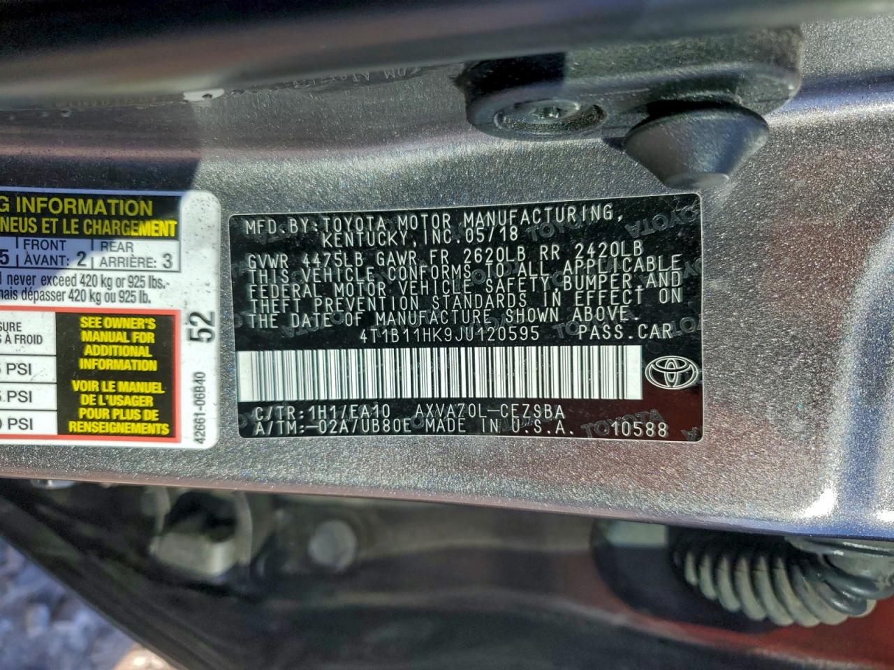 2018 TOYOTA CAMRY SE photo 34