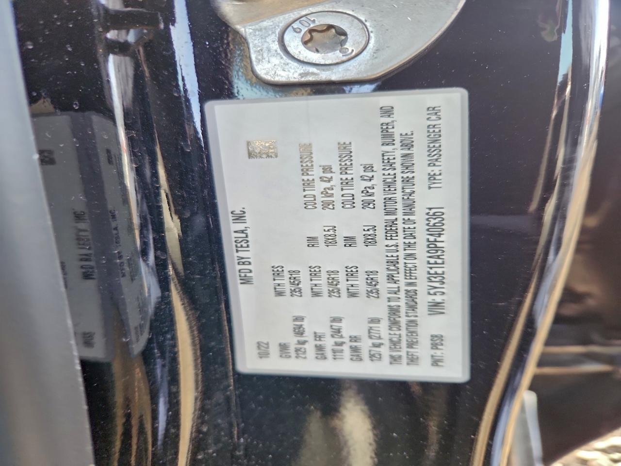 2023 TESLA MODEL 3 photo 23