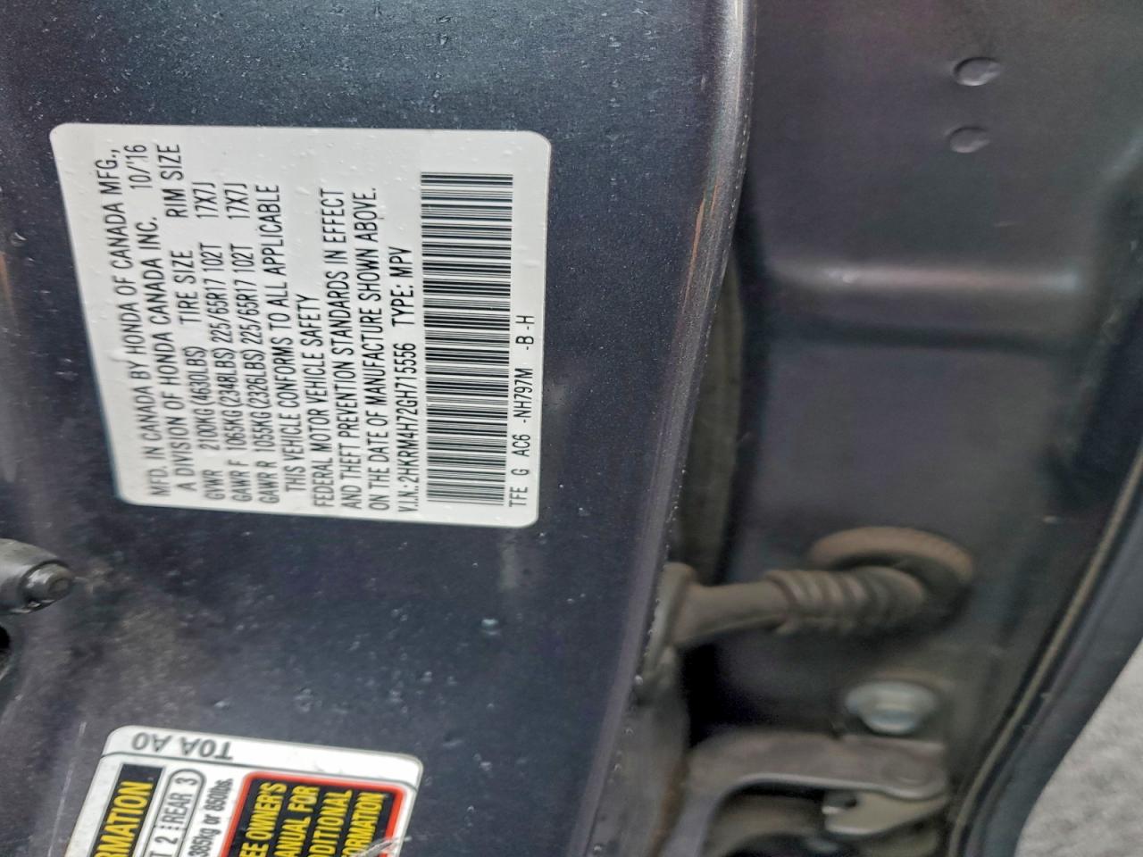 2016 HONDA CR-V EXL photo 25