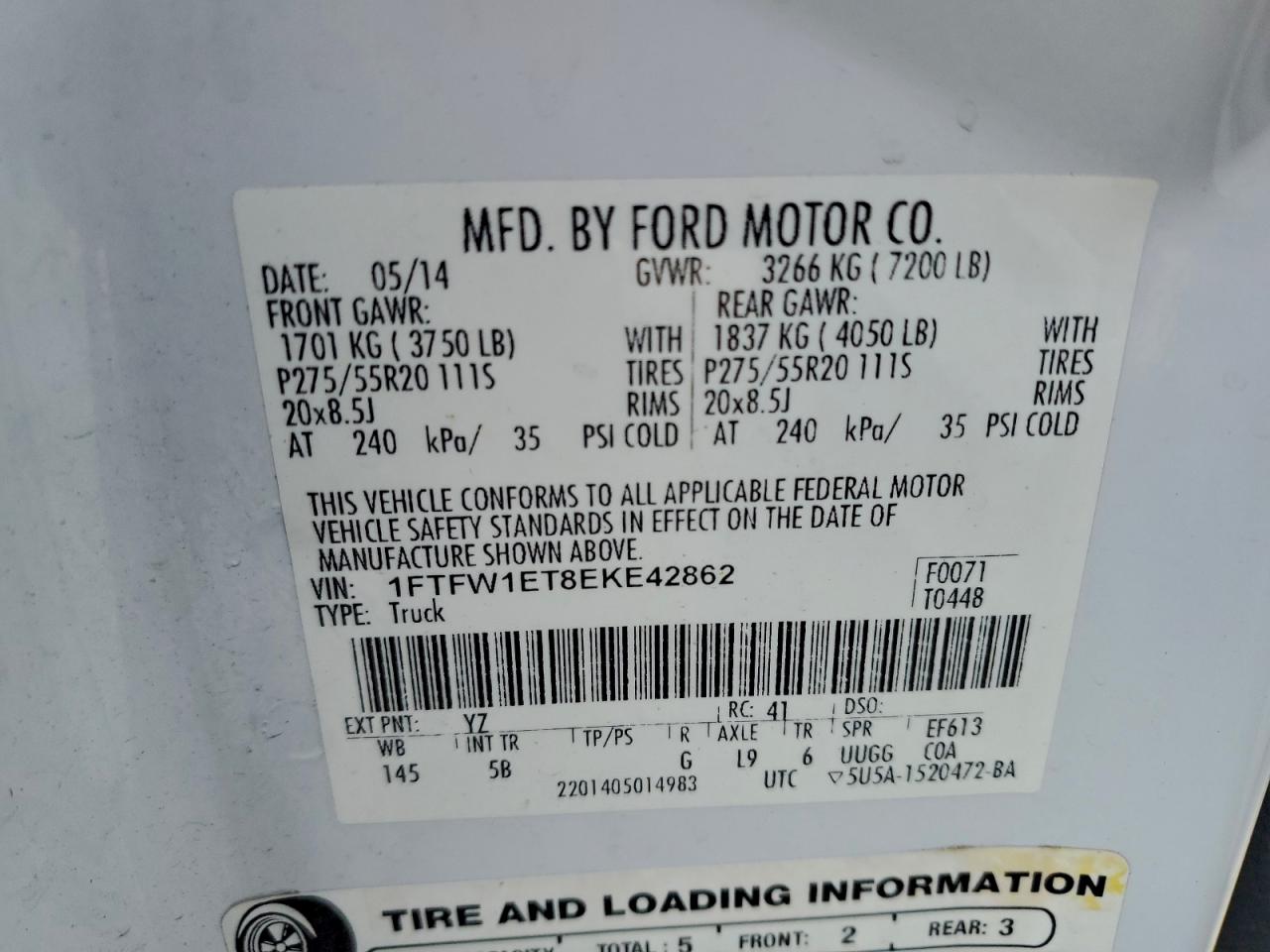 2014 FORD F150 SUPERCREW photo 37