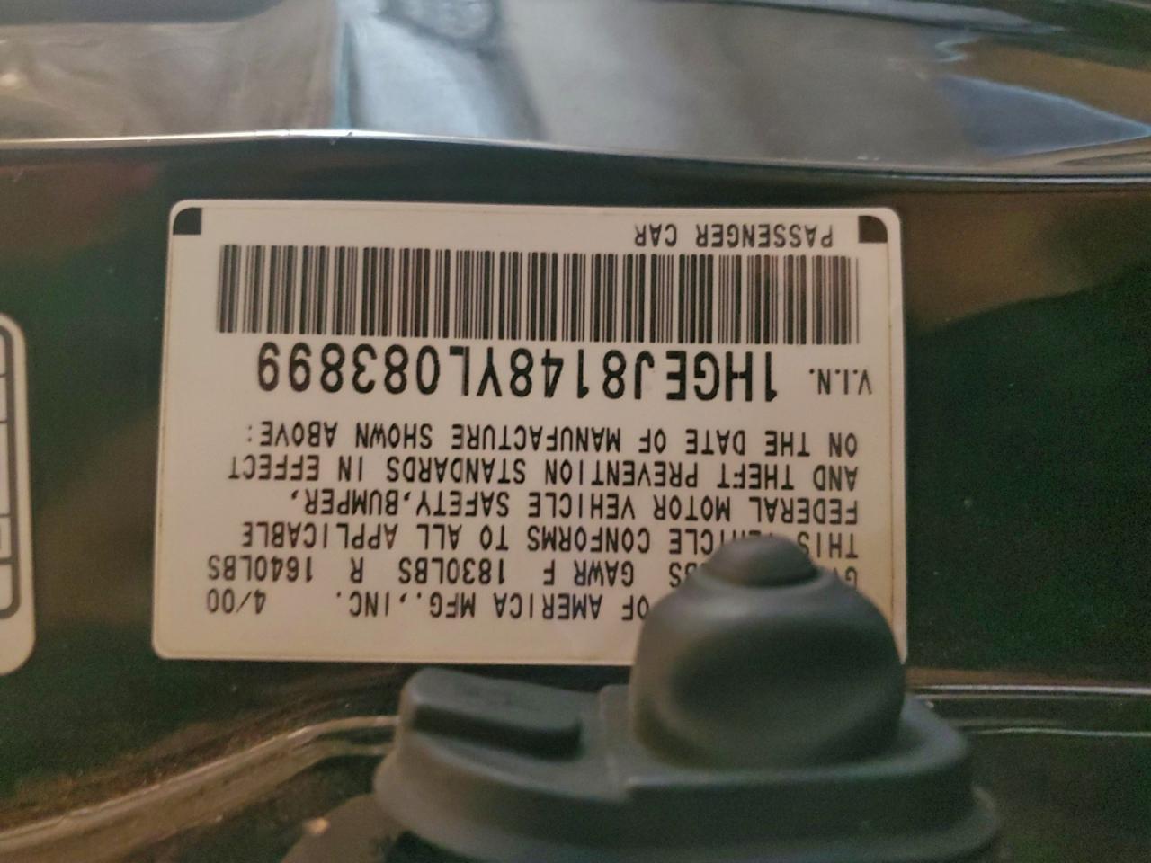 2000 HONDA CIVIC EX photo 12