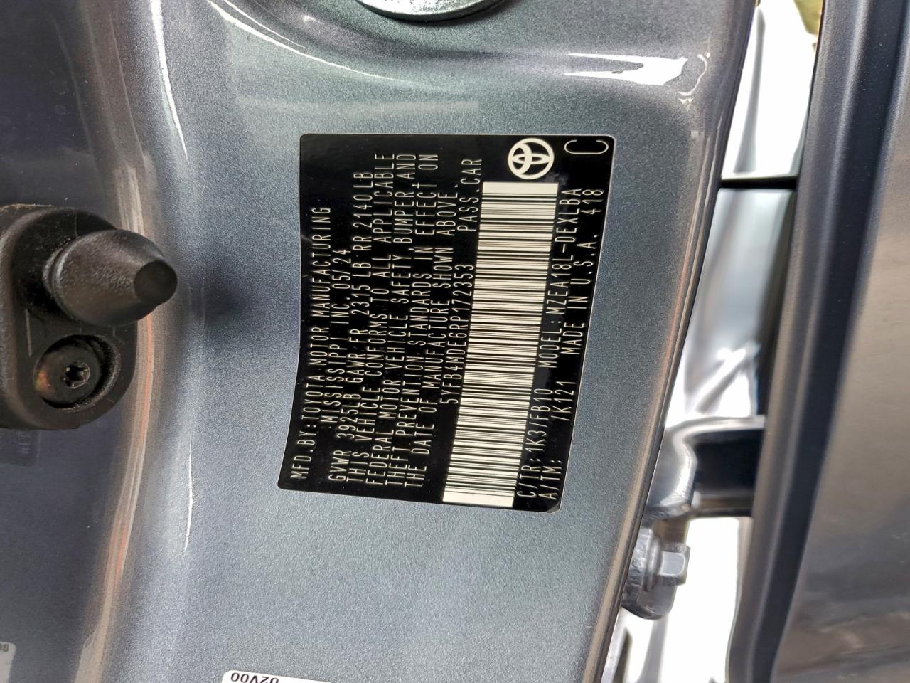 2024 TOYOTA COROLLA LE photo 12