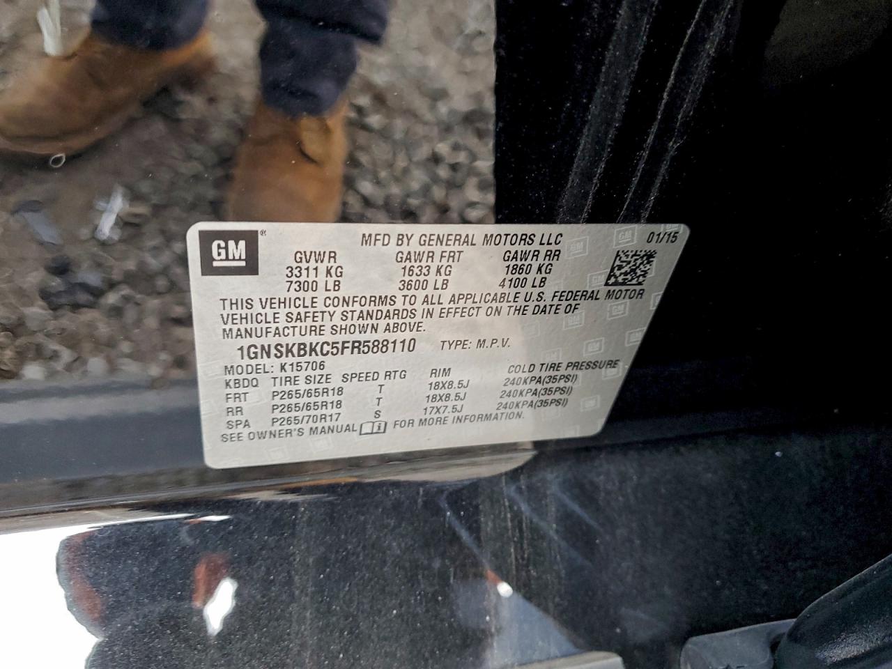 2015 CHEVROLET TAHOE K1500 LT photo 13