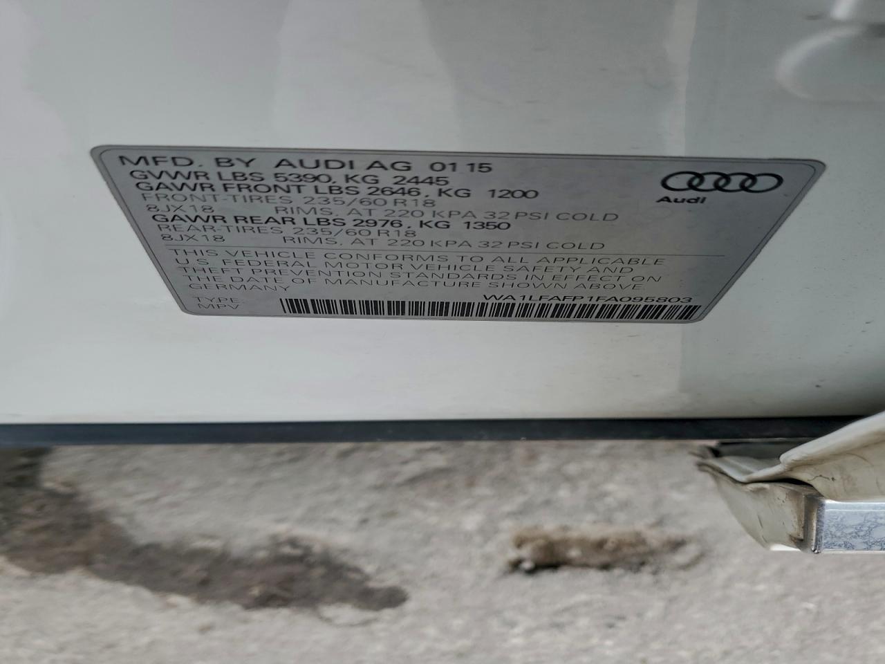2015 AUDI Q5 PREMIUM PLUS photo 13