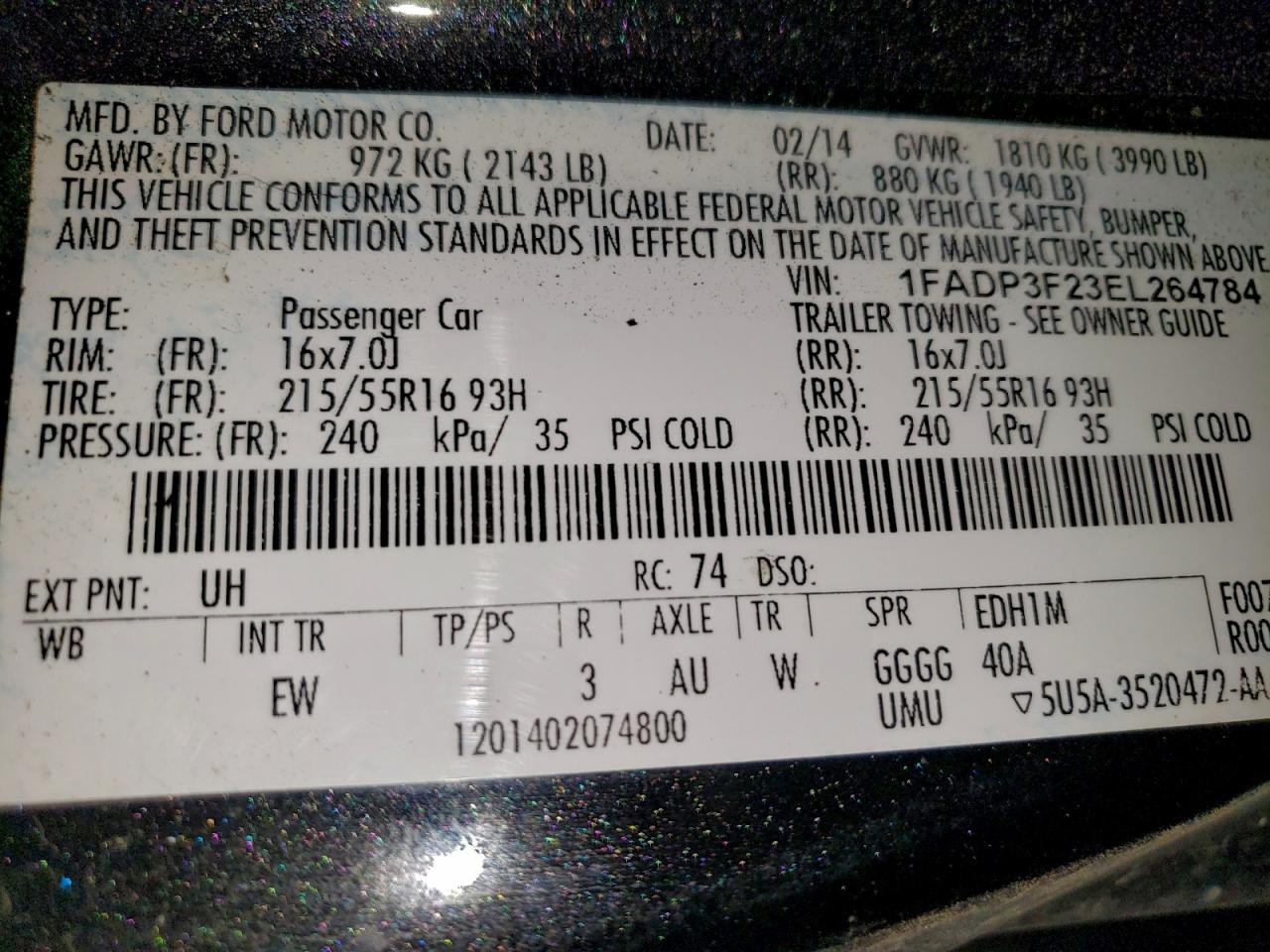 2014 FORD FOCUS SE photo 12