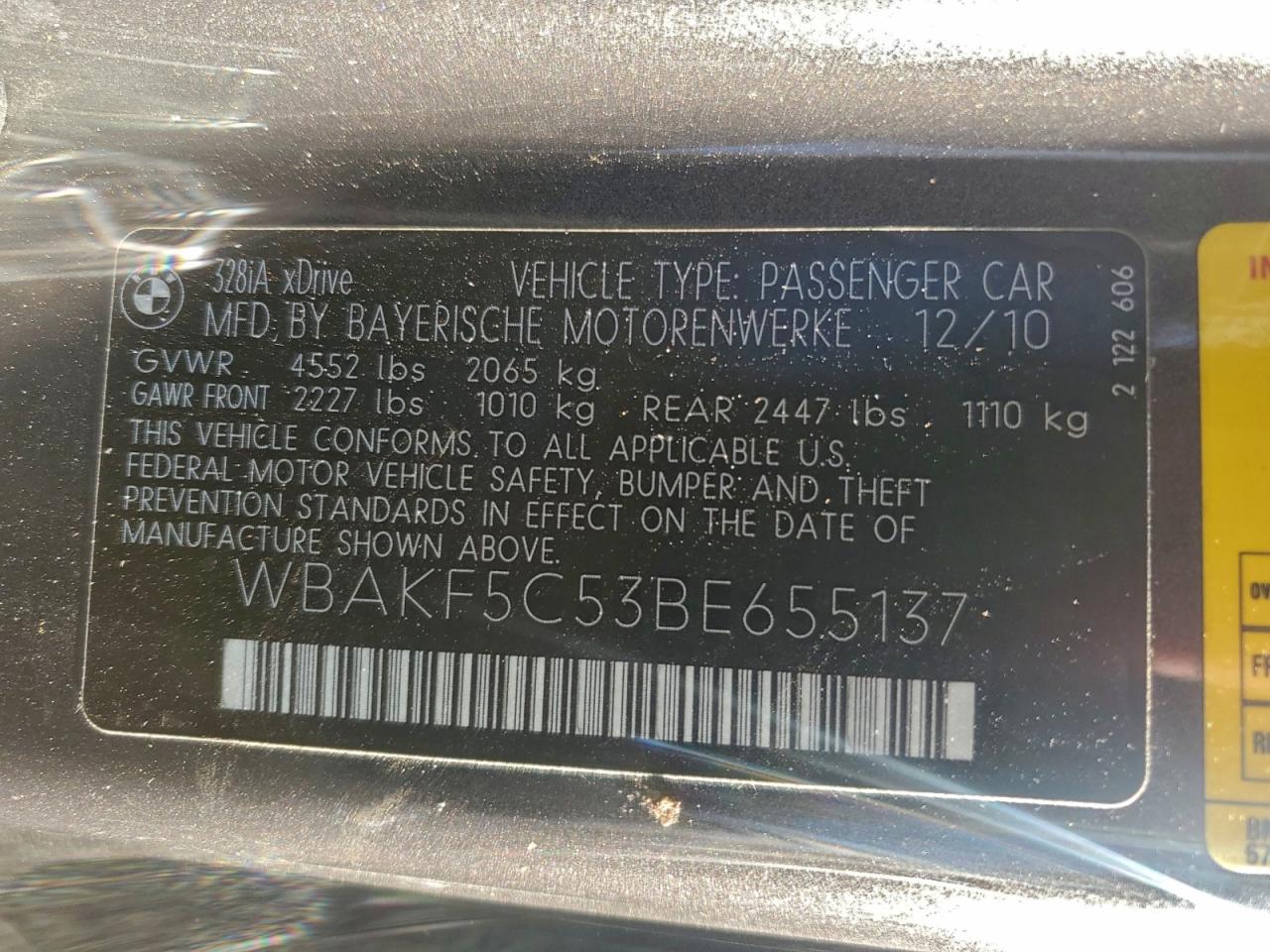 2011 BMW 328 XI SULEV photo 12