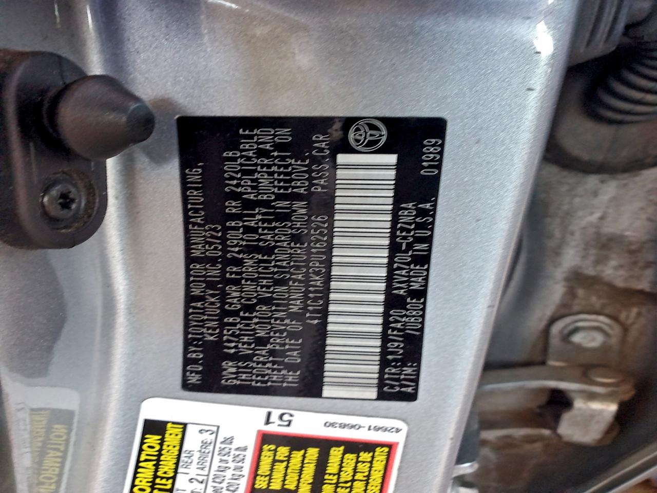 2023 TOYOTA CAMRY LE photo 12