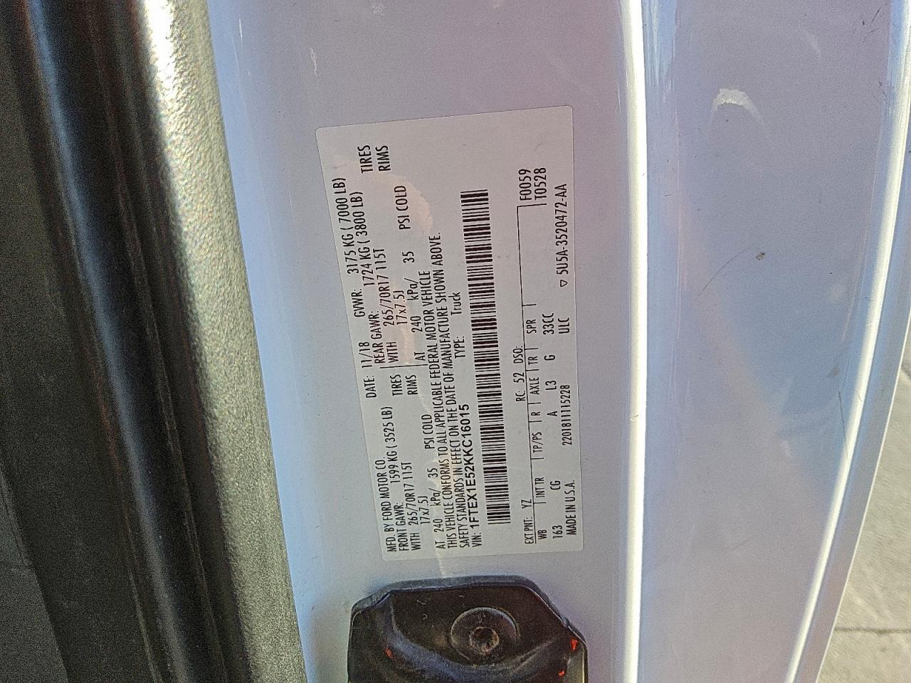 2019 FORD F150 SUPER CAB photo 12
