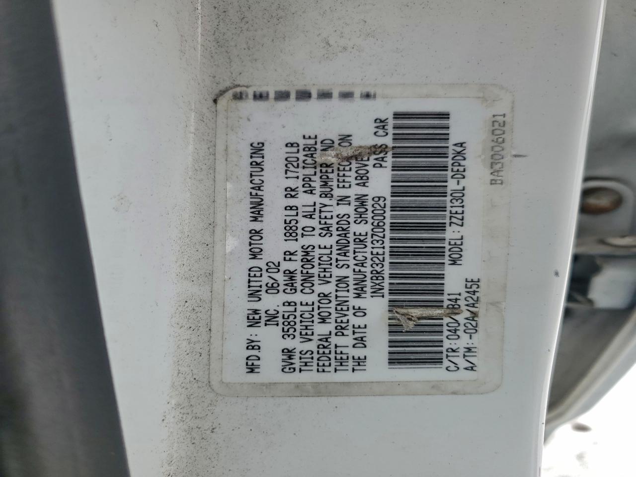 2003 TOYOTA COROLLA CE photo 12