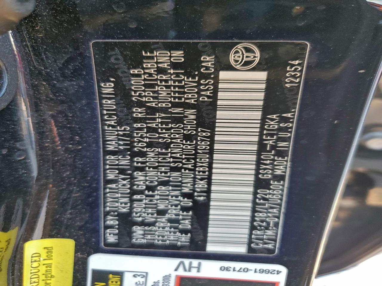 2016 TOYOTA AVALON XLE photo 12