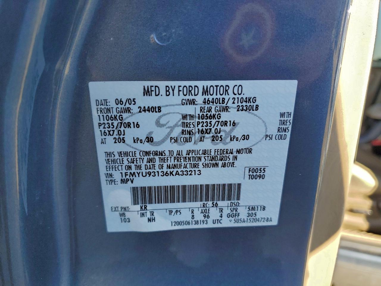 2006 FORD ESCAPE XLT photo 13