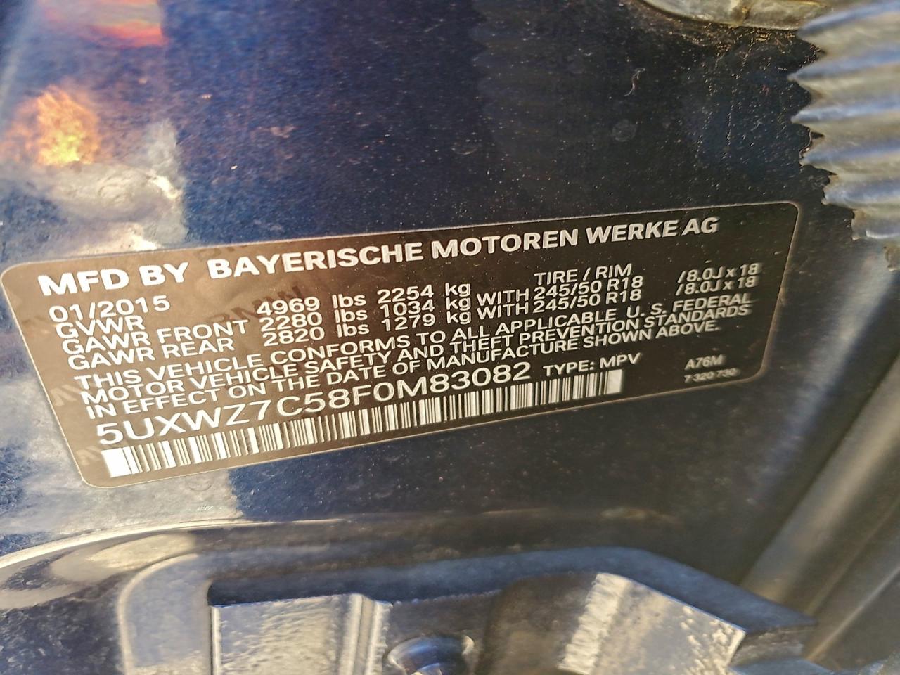 2015 BMW X3 SDRIVE28I photo 13