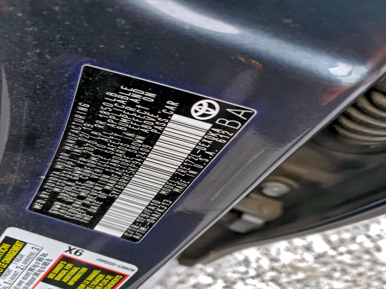 2019 TOYOTA COROLLA L photo 12