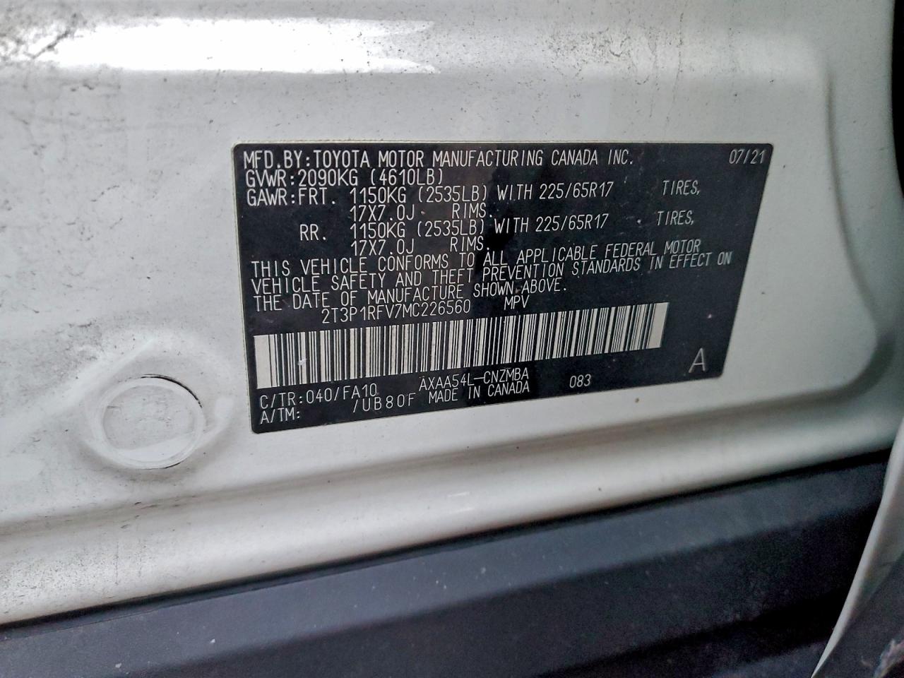 2021 TOYOTA RAV4 XLE photo 12