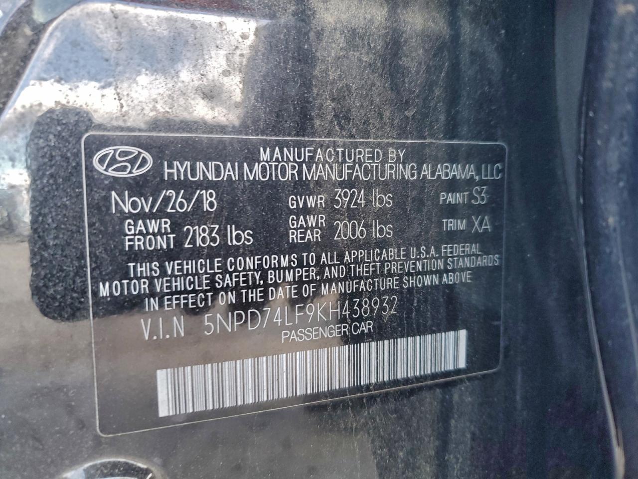 2019 HYUNDAI ELANTRA SE photo 12