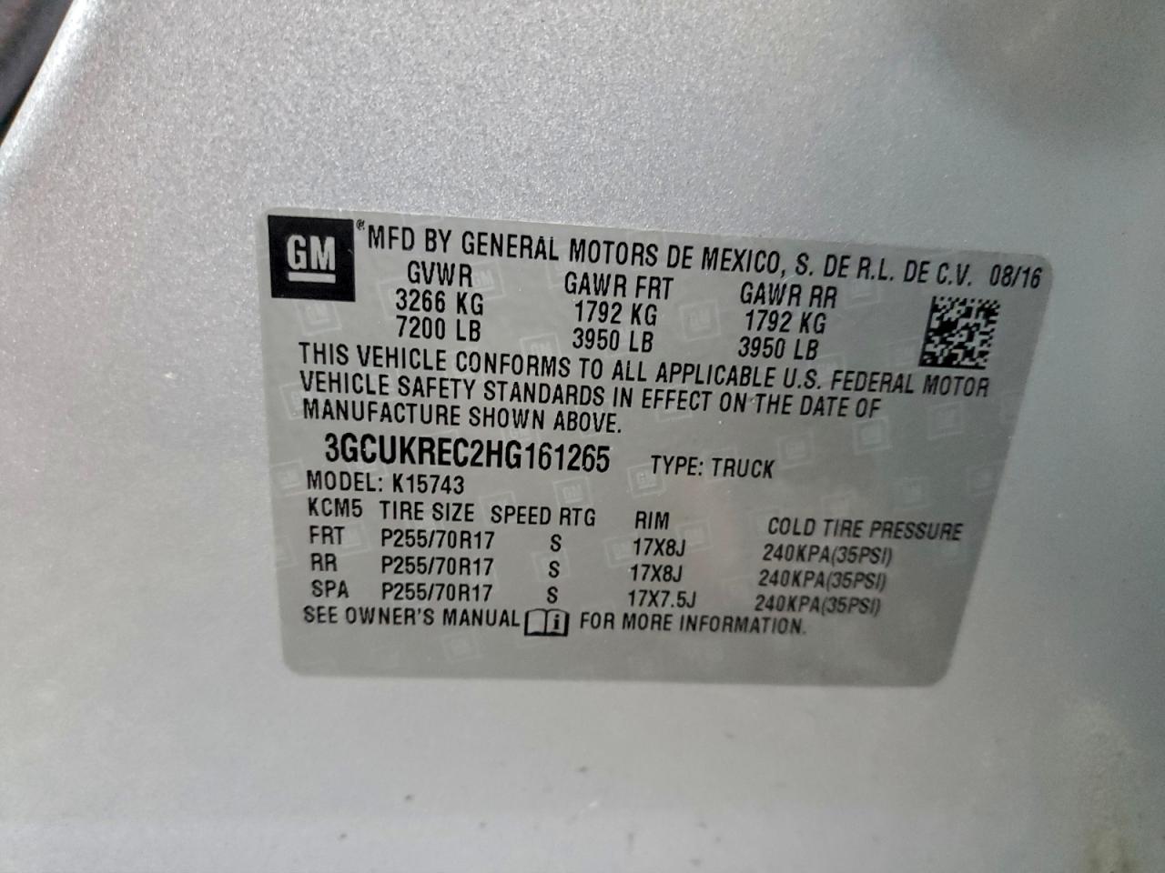 2017 CHEVROLET SILVERADO K1500 LT photo 12