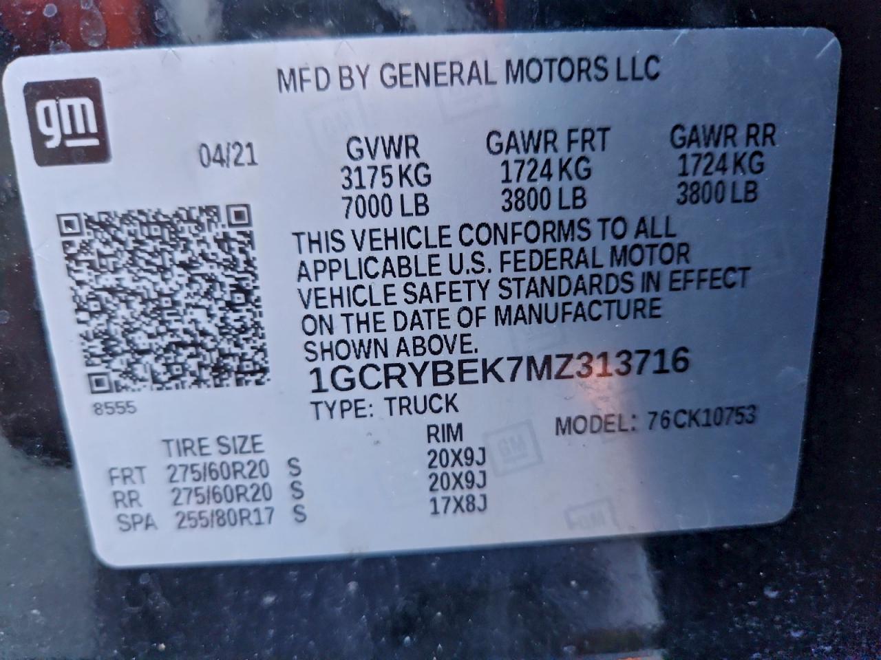 2021 CHEVROLET SILVERADO K1500 CUSTOM photo 12
