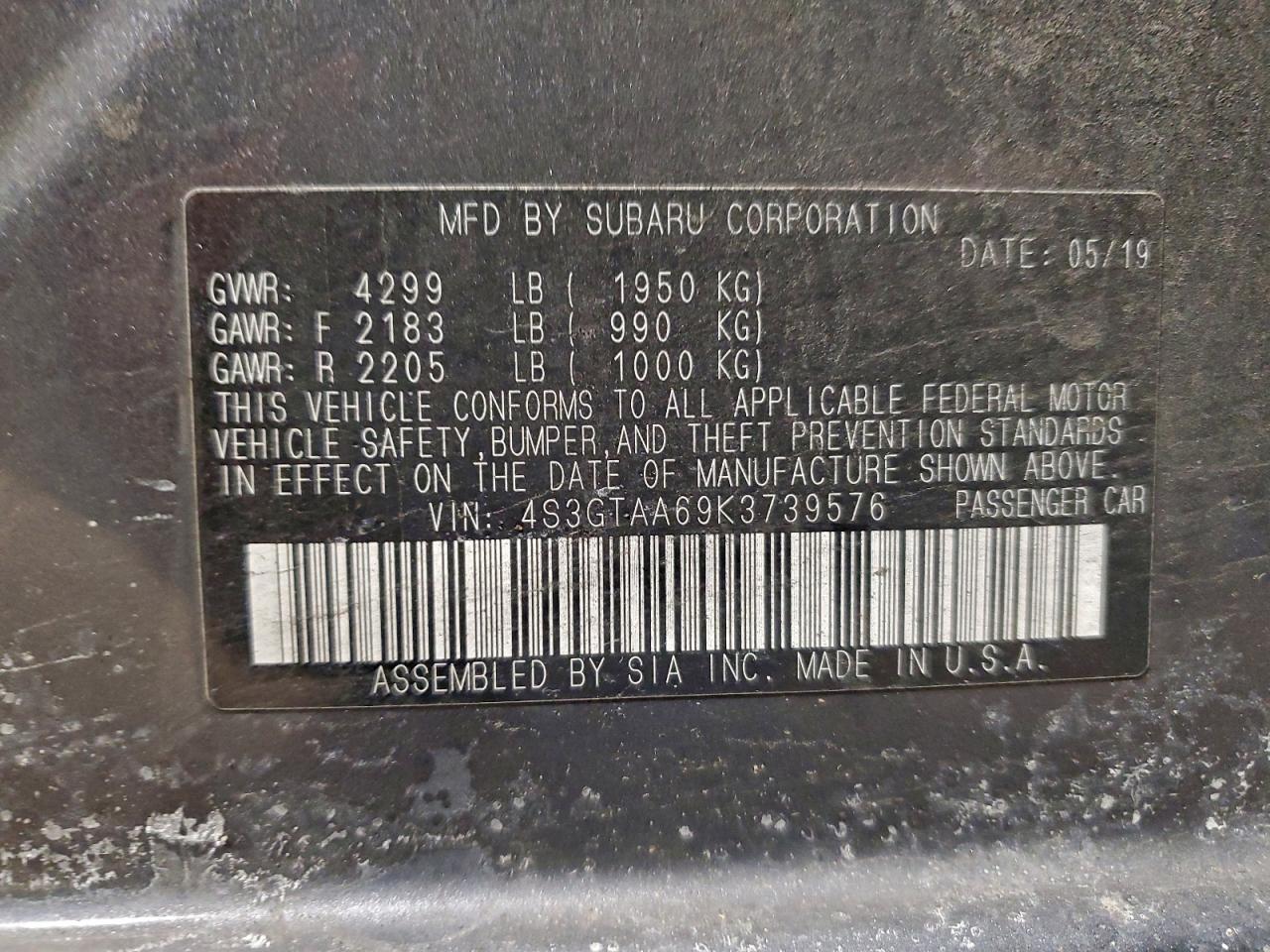 2019 SUBARU IMPREZA photo 12