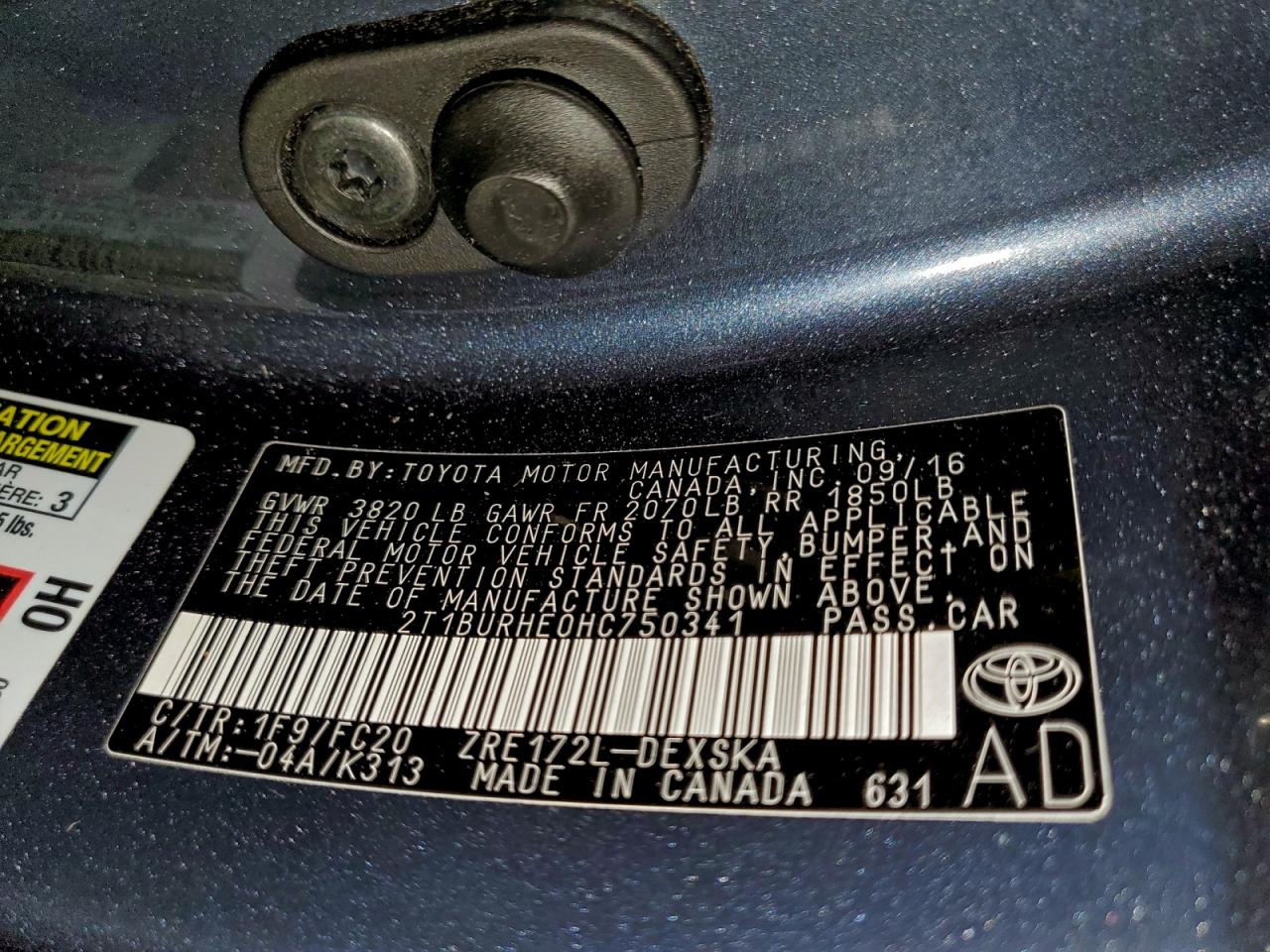 2017 TOYOTA COROLLA L photo 25