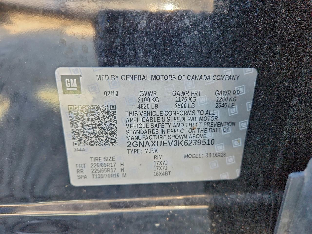 2019 CHEVROLET EQUINOX LT photo 13