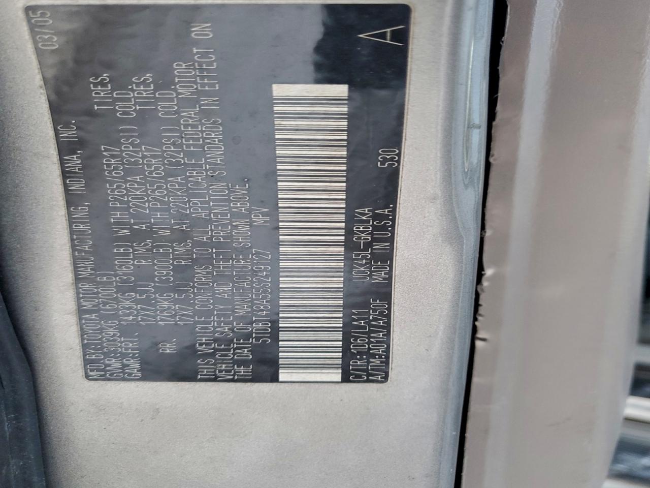2005 TOYOTA SEQUOIA LIMITED photo 13