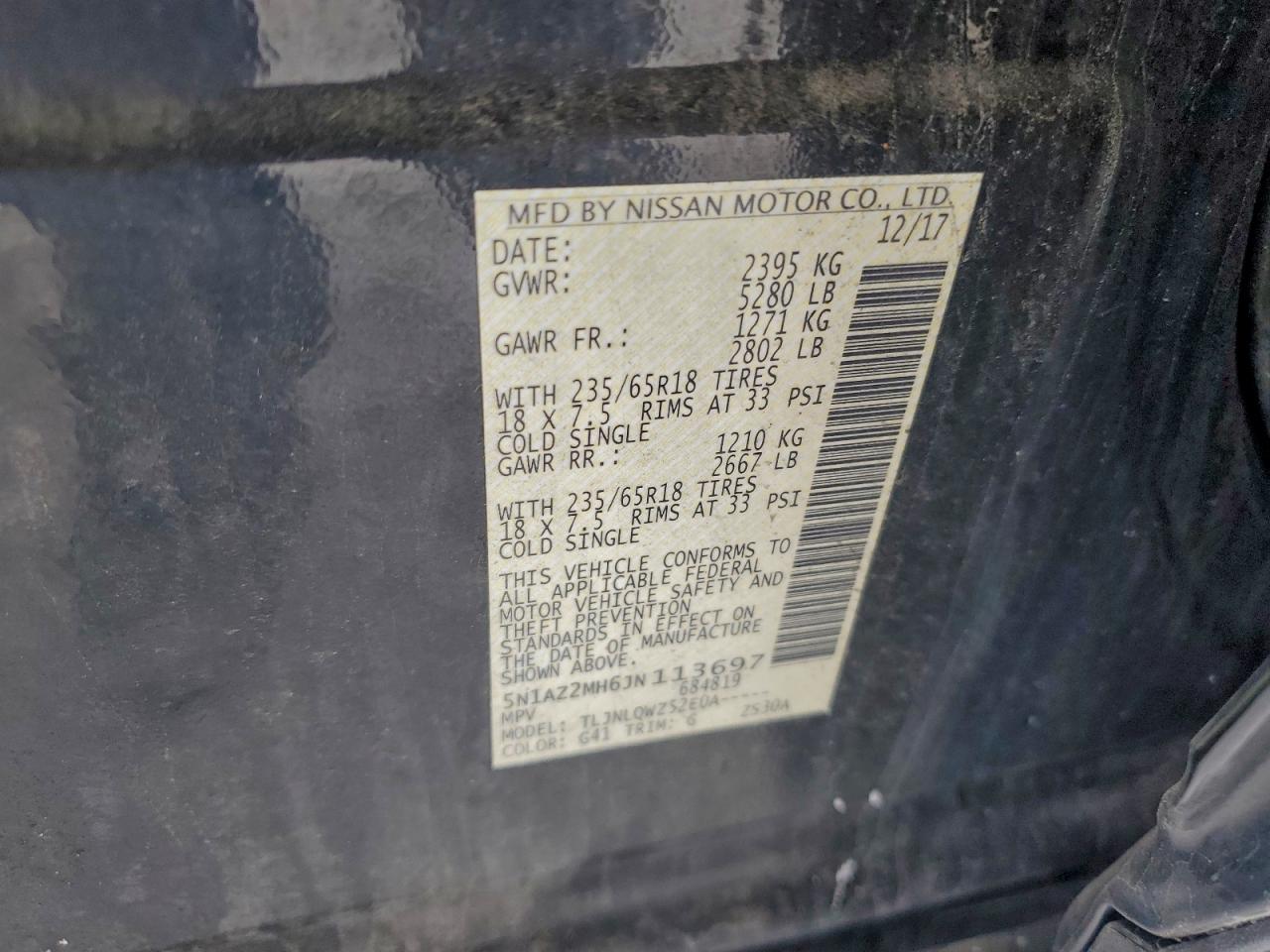 2018 NISSAN MURANO S photo 12