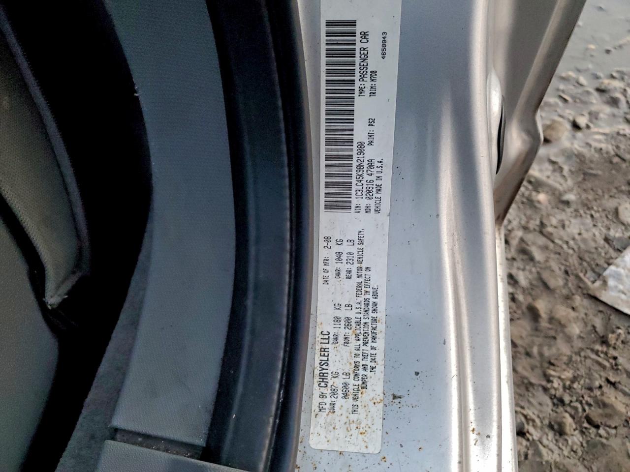2008 CHRYSLER SEBRING photo 12