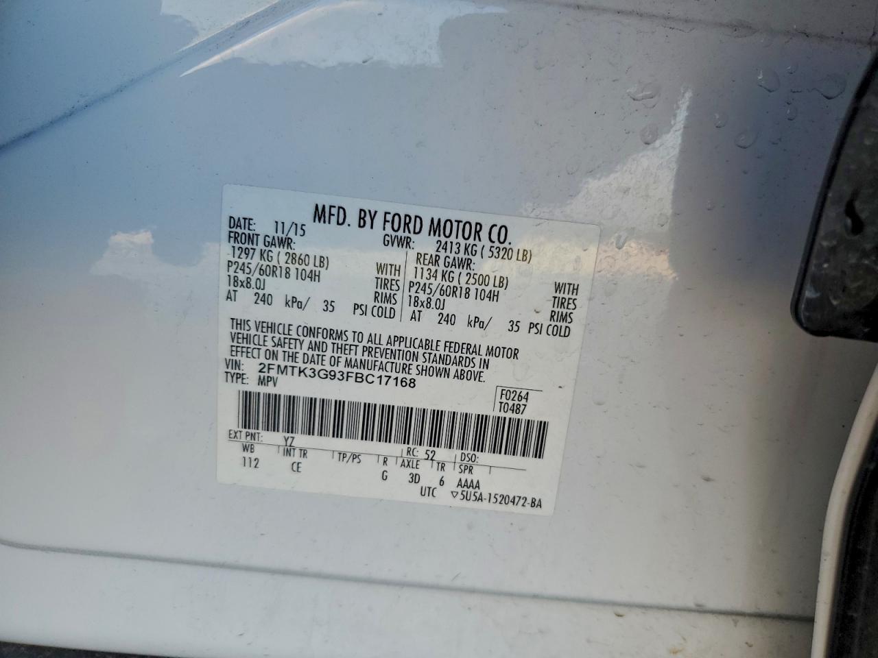 2015 FORD EDGE SE photo 13