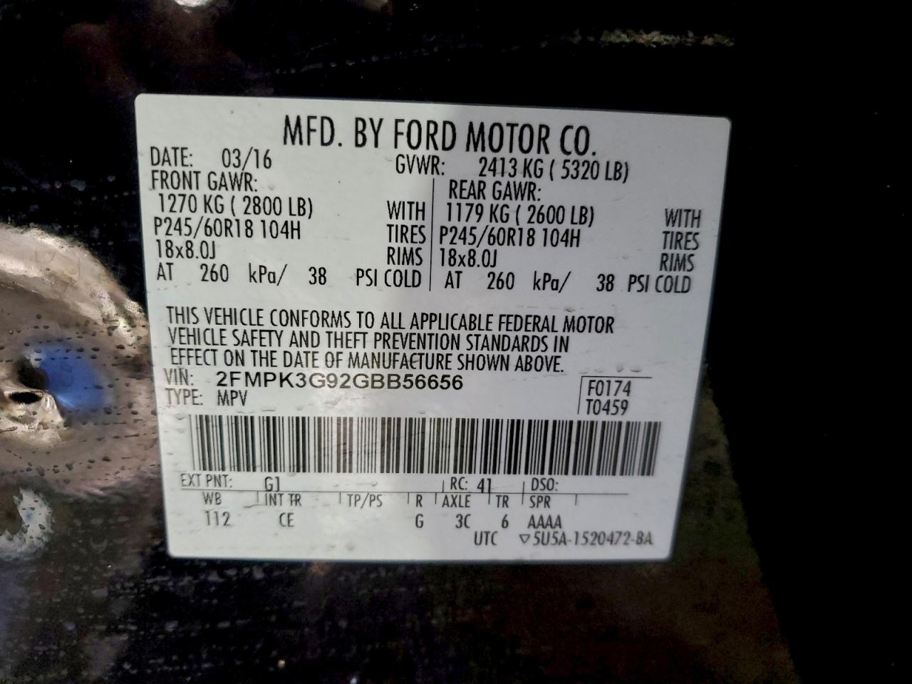 2016 FORD EDGE SE photo 13