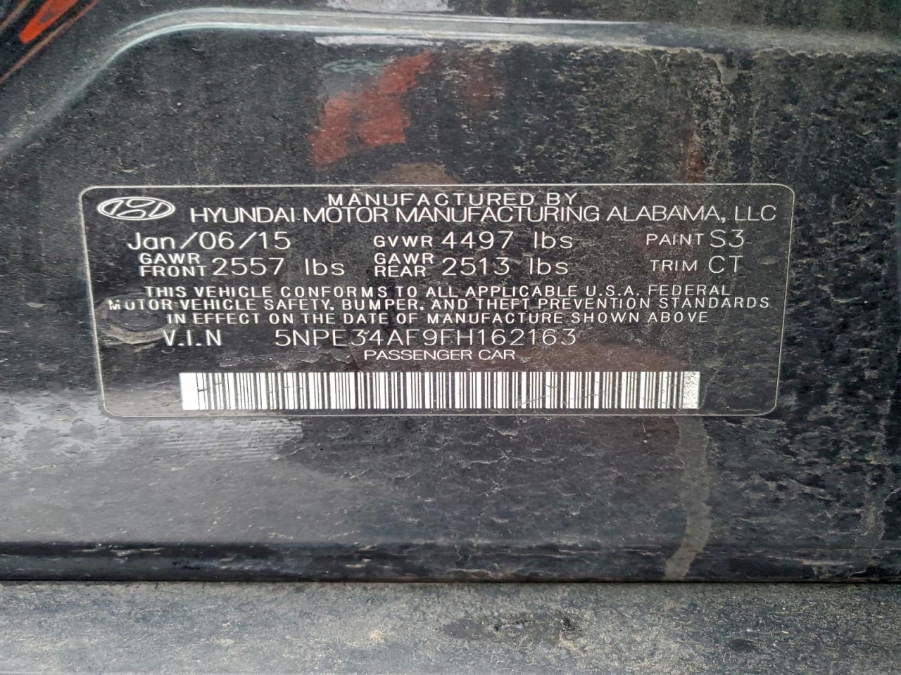 2015 HYUNDAI SONATA SPORT photo 12