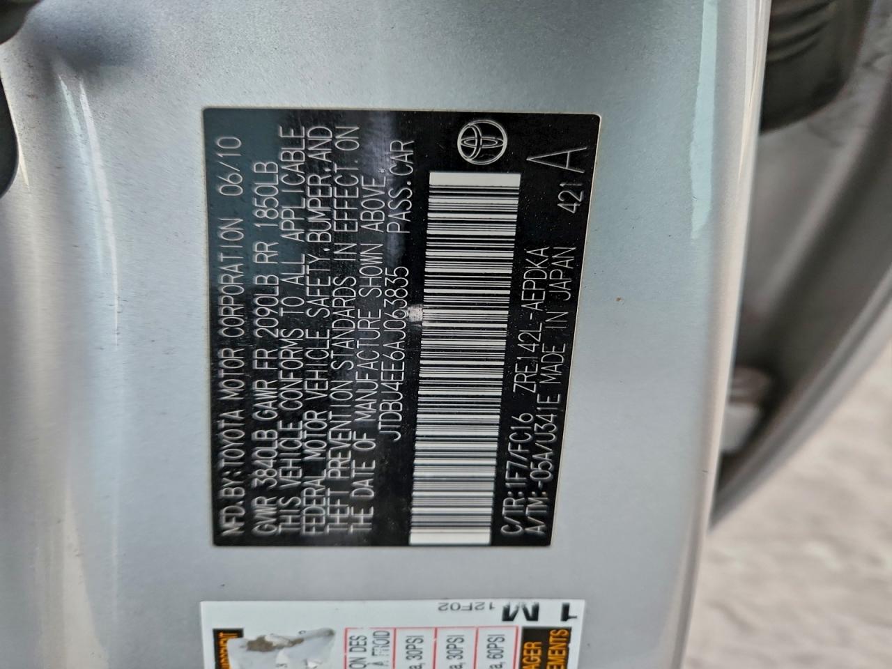 2010 TOYOTA COROLLA BASE photo 12