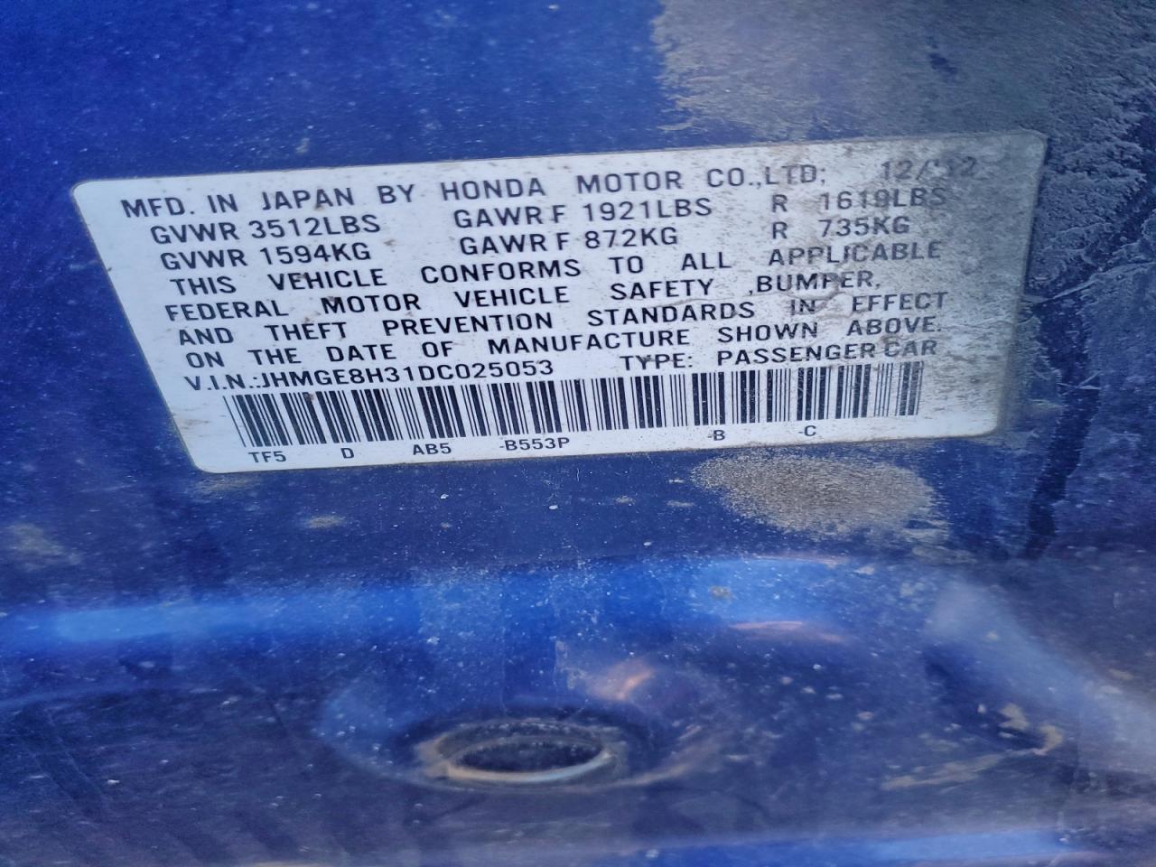 2013 HONDA FIT photo 13