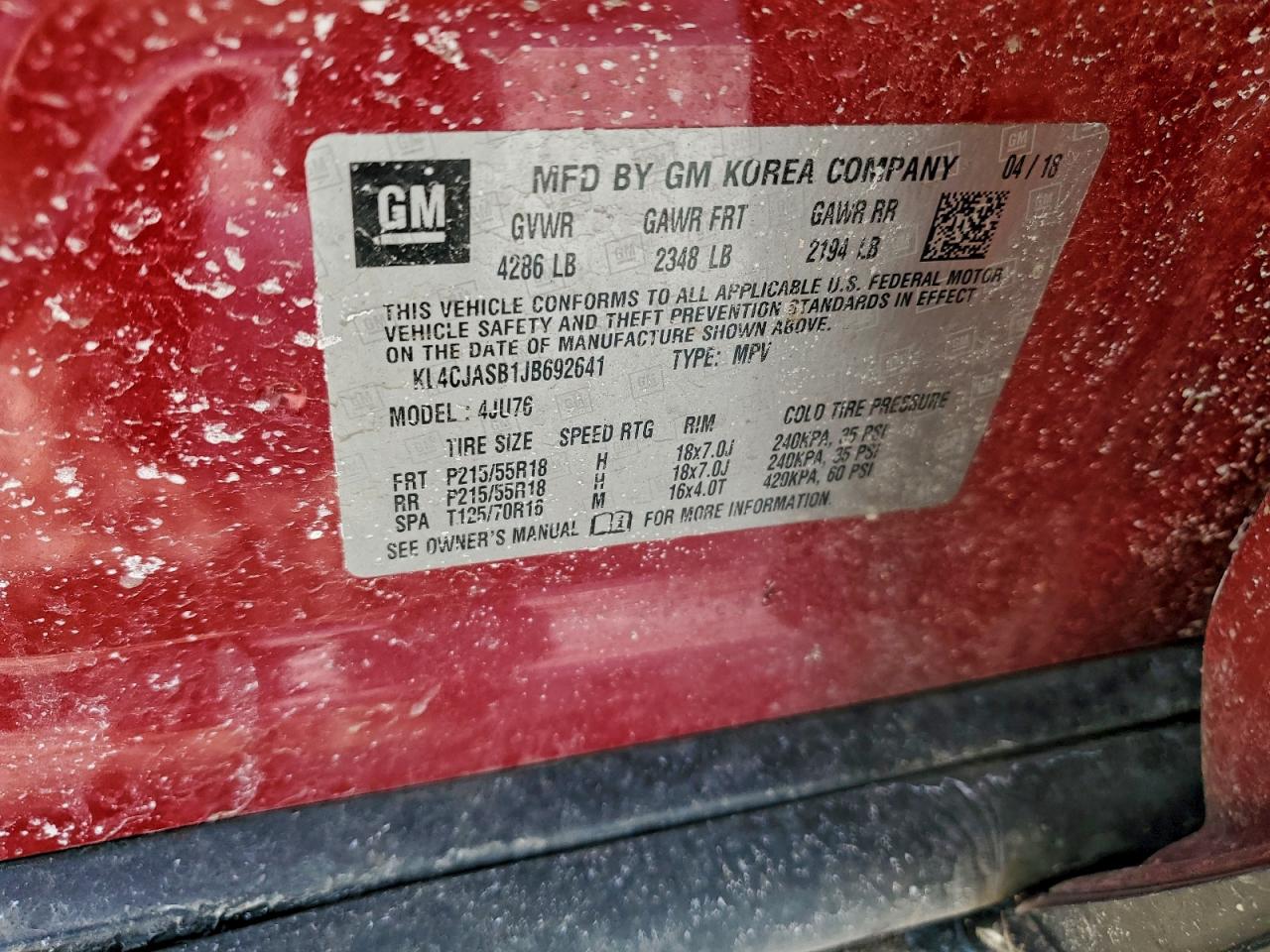 2018 BUICK ENCORE PREFERRED photo 13