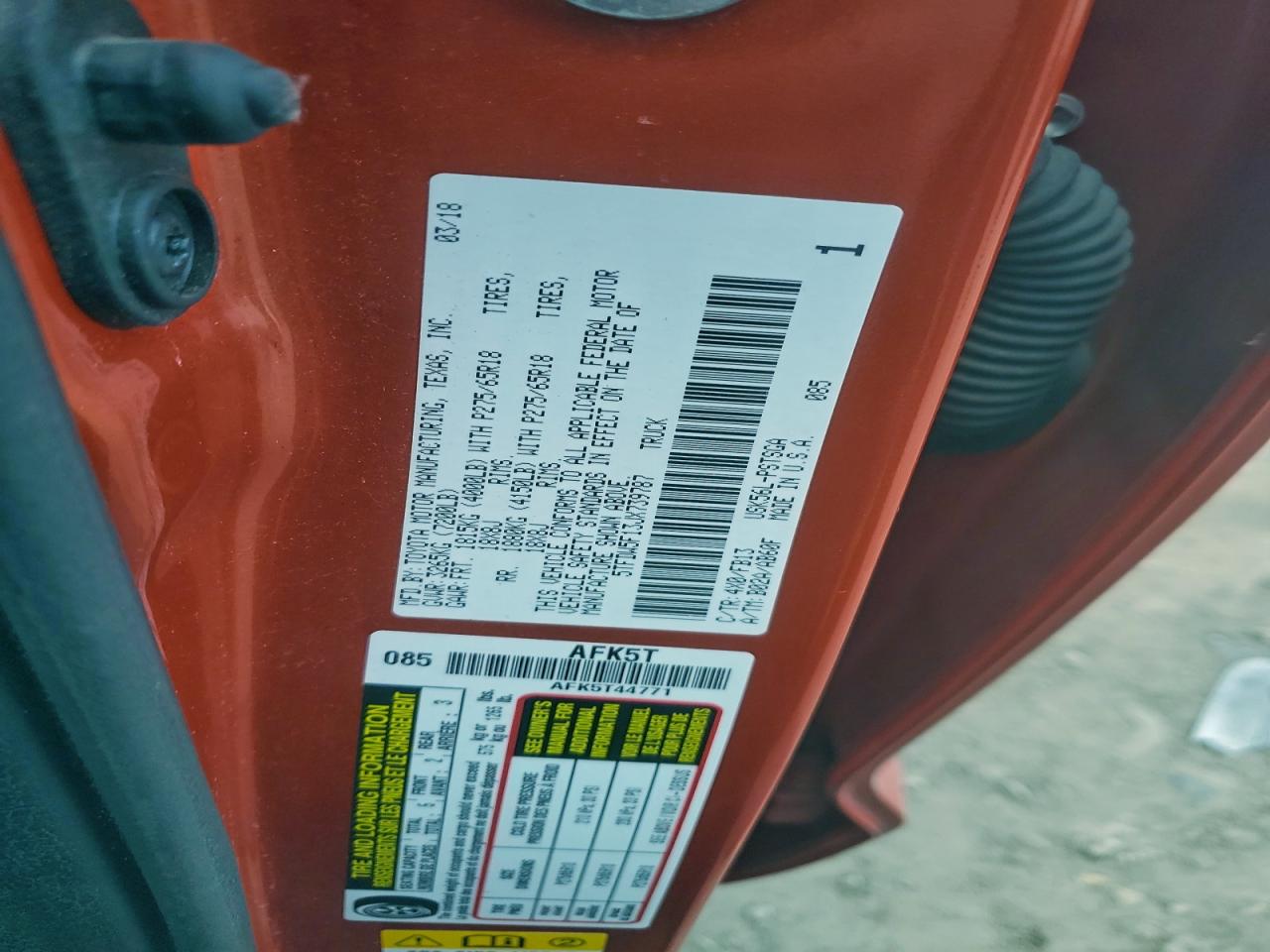 2018 TOYOTA TUNDRA CREWMAX SR5 photo 23