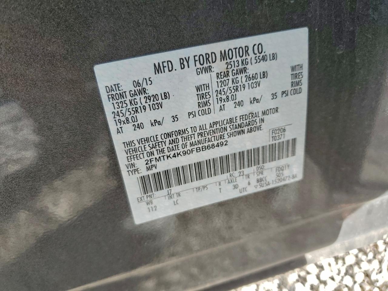 2015 FORD EDGE TITANIUM photo 13