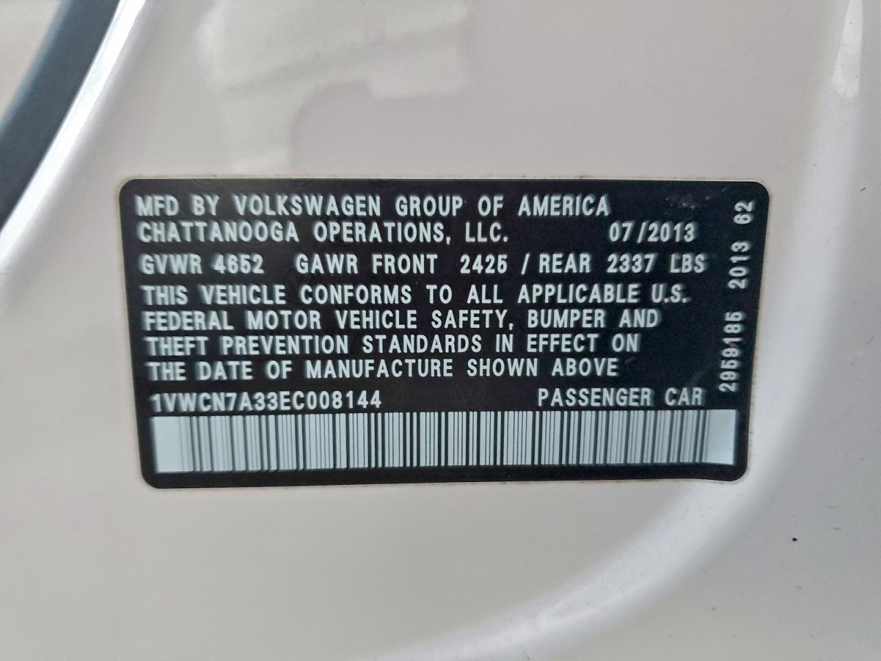 2014 VOLKSWAGEN PASSAT SEL photo 25