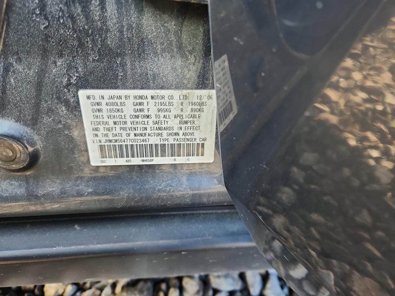 2007 HONDA ACCORD LX photo 23