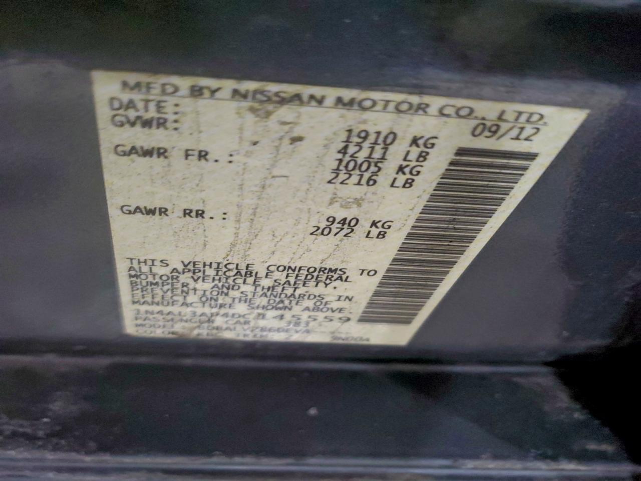 2013 NISSAN ALTIMA 2.5 photo 25