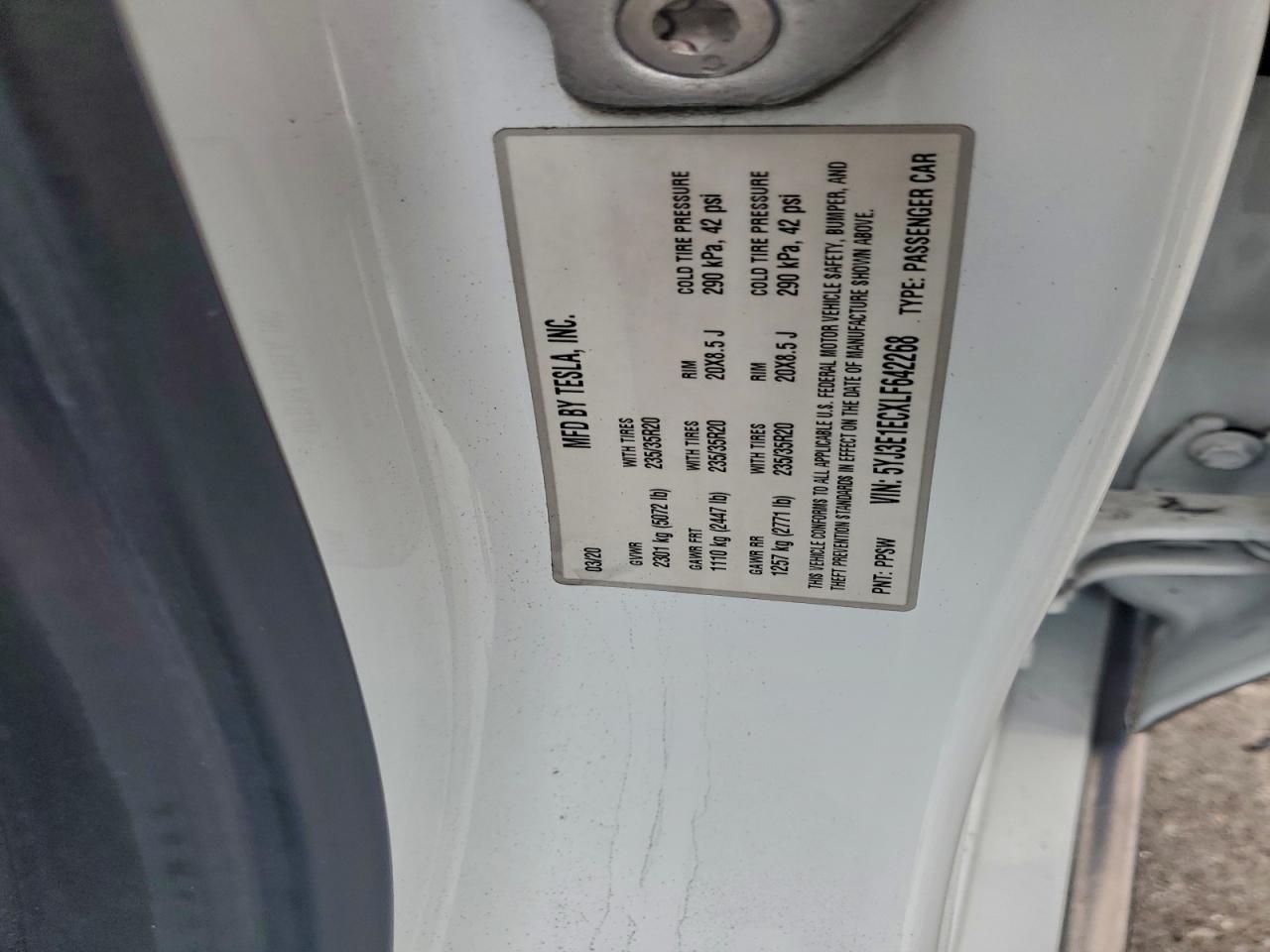 2020 TESLA MODEL 3 photo 12