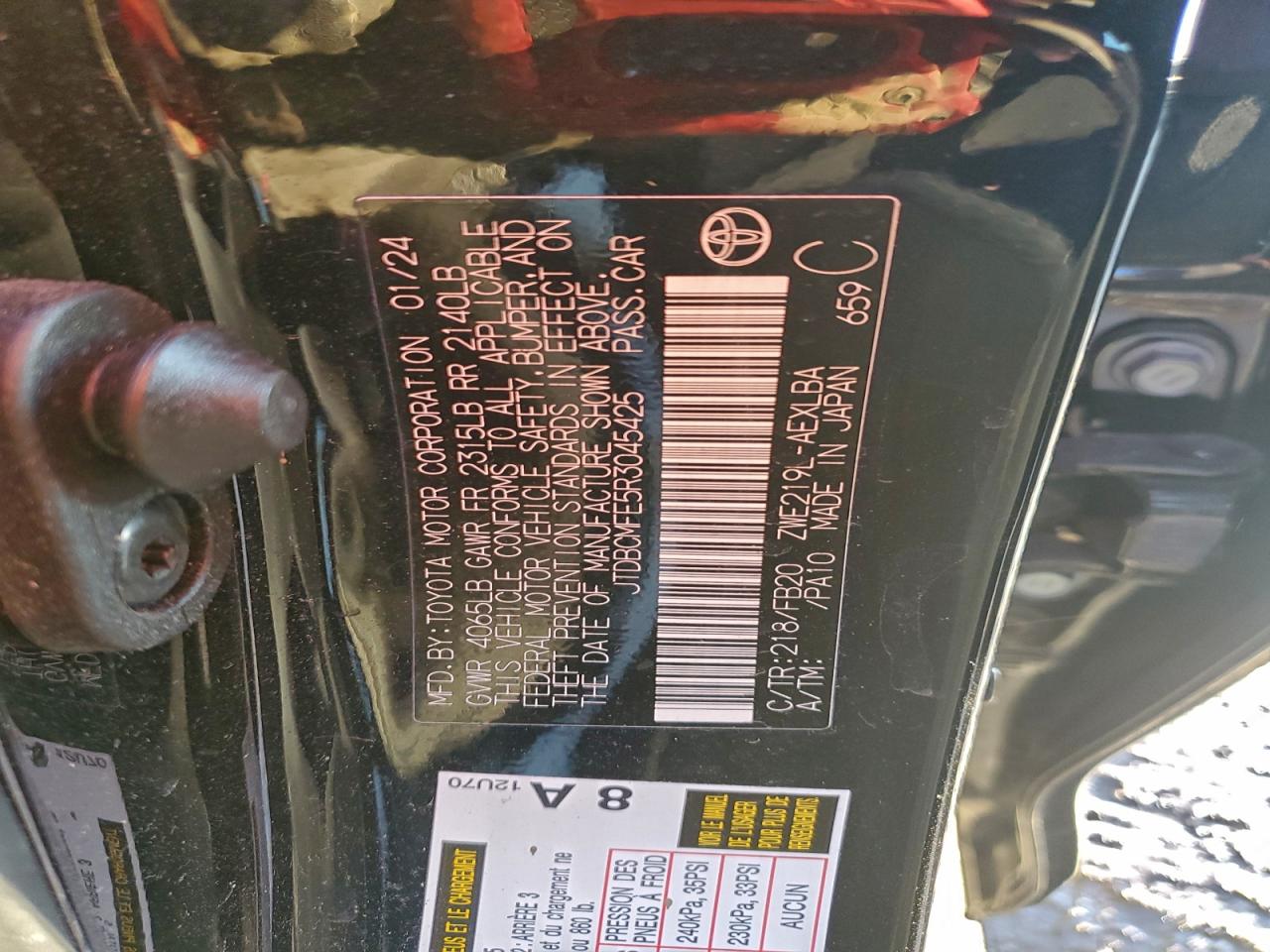 2024 TOYOTA COROLLA LE photo 12